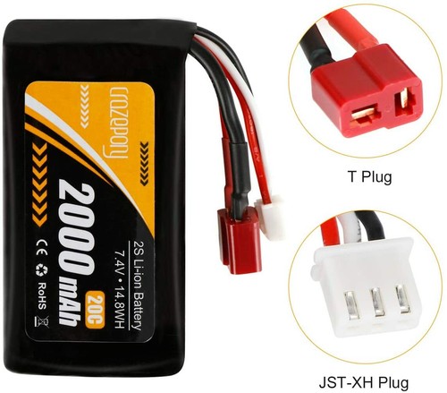 20c 2000mah battery - 7.4v, 2s