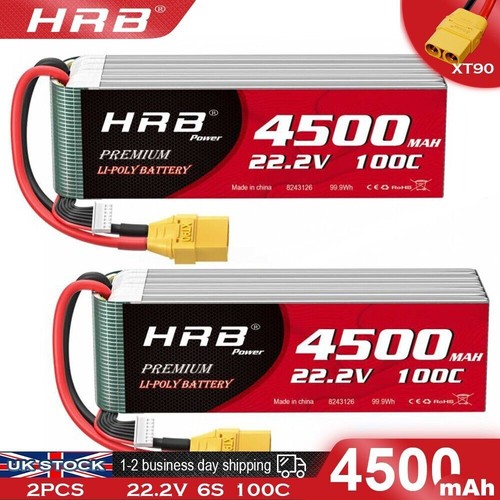 2pcs 4500mah lipo - 6s, 22.2v