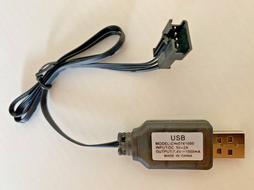 Battery charger cable - rc, 7.4v